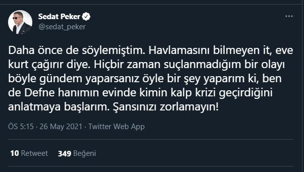 Sedat Peker'den yine şifreli mesaj - Resim : 1