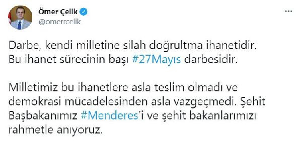 AKP'li Ömer Çelik: Milletimiz bu ihanetlere asla teslim olmadı - Resim : 1