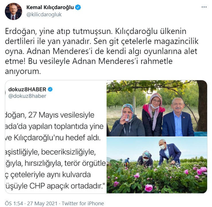 Kılıçdaroğlu'ndan jet yanıt: Erdoğan, yine atıp tutmuşsun, sen git çetelerle magazincilik oyna - Resim : 1