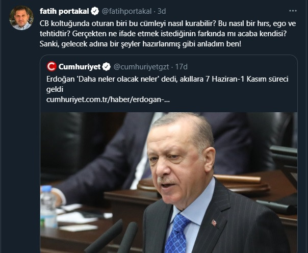 Fatih Portakal isyan etti: Ne demek istediğinin farkında mı acaba! - Resim : 1