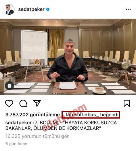 Sedat Peker'in videolarını beğenen isim dikkat çekti - Resim : 1