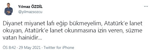 Yılmaz Özdil'den Erdoğan'ın dinlediği programda Atatürk'e lanet okunmasına sert tepki - Resim : 2