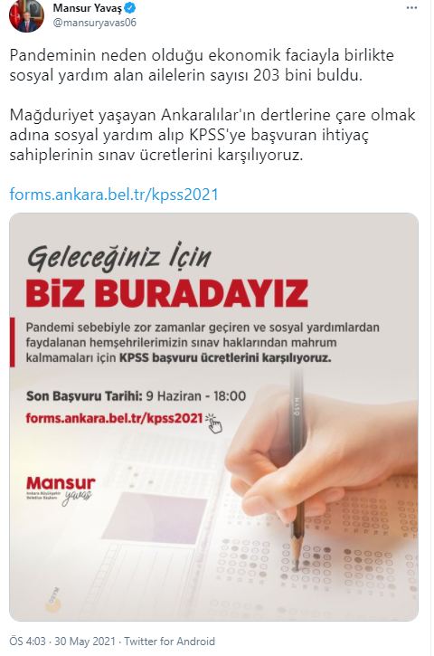 Mansur Yavaş'tan Ankaralılara bir müjde daha! - Resim : 1