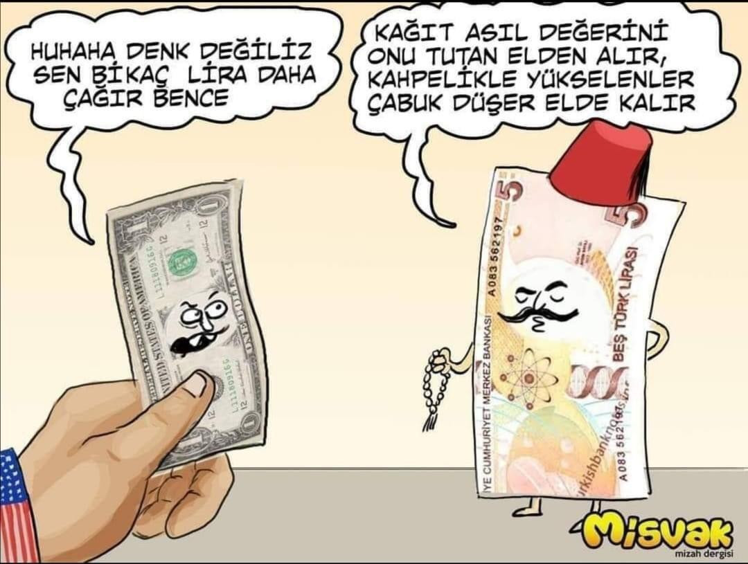 İslamcı Misvak'tan doların TL karşısındaki yükselişine güldürmeyen karikatür - Resim : 1