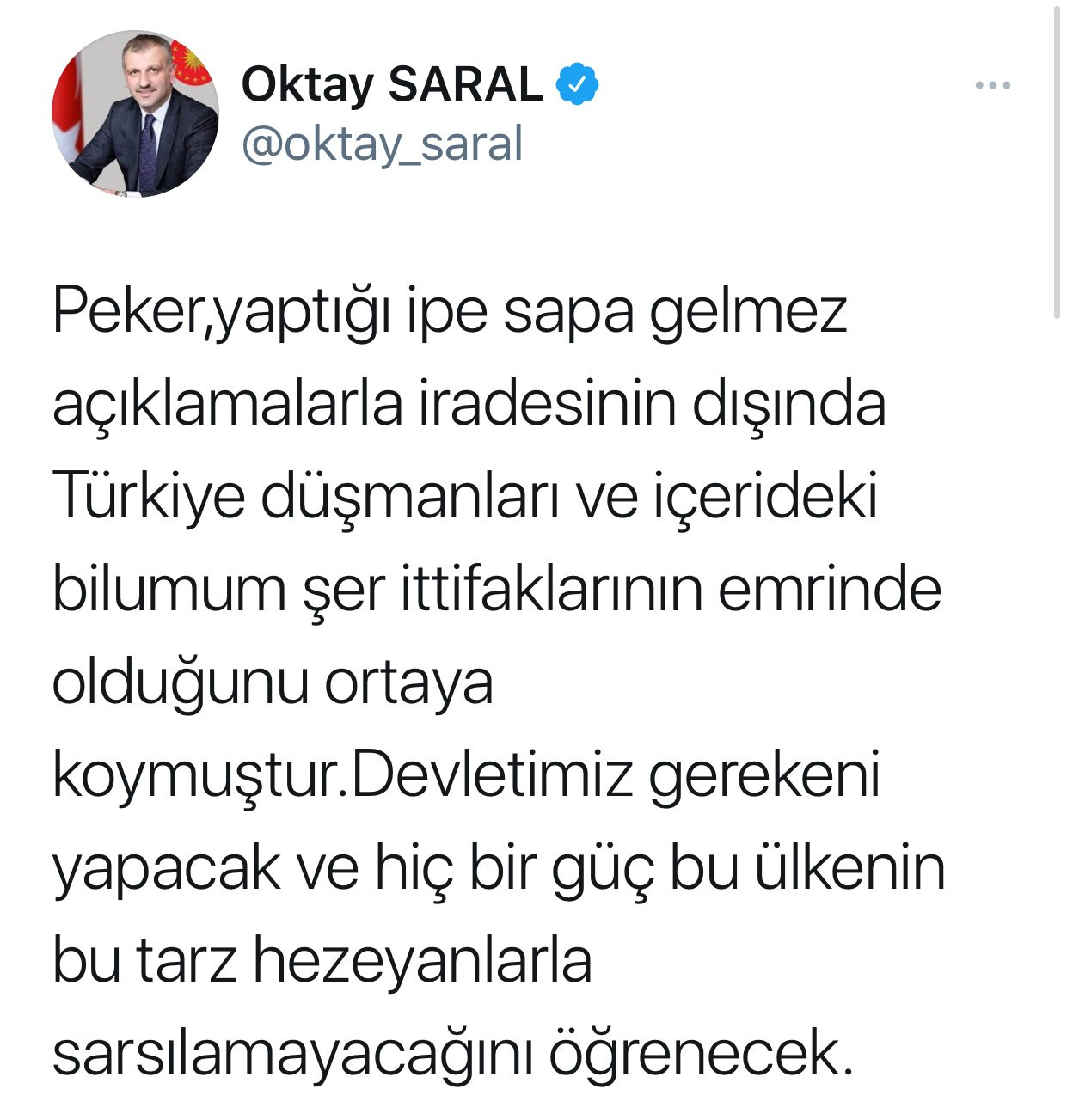 Sedat Peker'in Erdoğan'a seslendiği son videosuna ilişkin Saray'dan ilk açıklama - Resim : 1