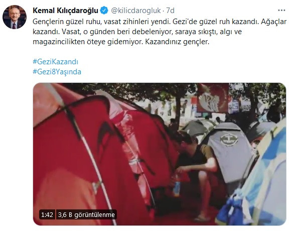 Kılıçdaroğlu'ndan Erdoğan göndermeli videolu Gezi mesajı: Kazandınız gençler - Resim : 1