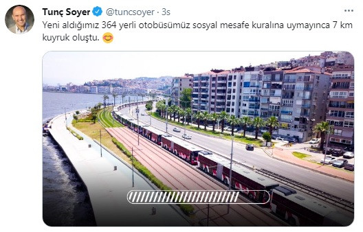 Tunç Soyer paylaştı: 7 kilometrelik kuyruk oluştu - Resim : 1