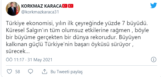 Saray'dan açıklama: Türkiye ekonomisi yüzde 7 büyüdü - Resim : 1