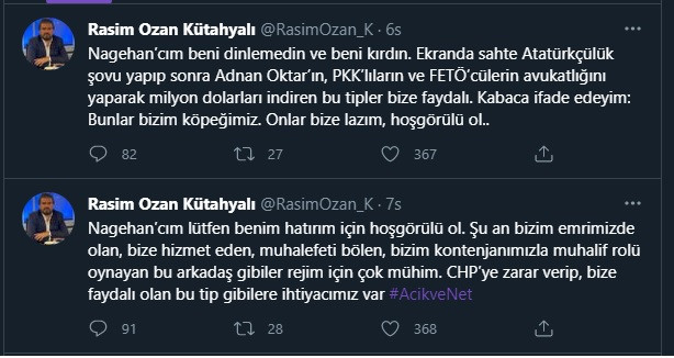 Rasim Ozan Kütahyalı'dan şok sözler: Nagehancım, bunlar bizim köpeğimiz! - Resim : 2