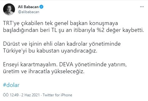 Ali Babacan’dan Erdoğan'a: Getir-götürle uğraşma kendini Merkez Bankası'na başkan ata - Resim : 1