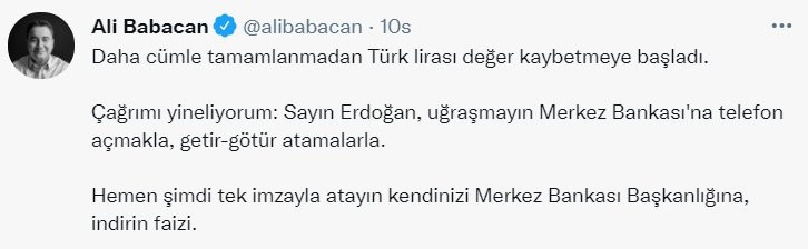 Ali Babacan’dan Erdoğan'a: Getir-götürle uğraşma kendini Merkez Bankası'na başkan ata - Resim : 2