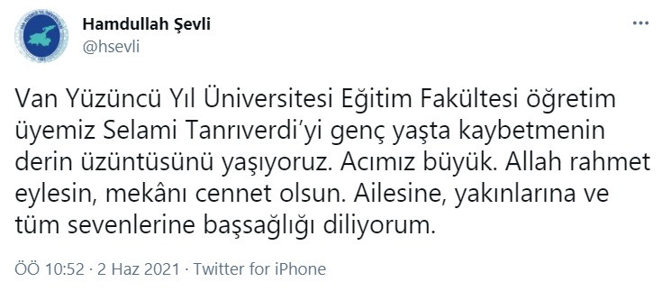 35 yaşındaki akademisyen Kovid-19 nedeniyle hayatını kaybetti - Resim : 1