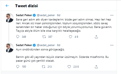 Tarih veren Sedat Peker'den 'Erdoğan' mesajı: Çok şenlikli olacak - Resim : 1
