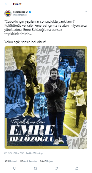 Fenerbahçe'den Emre Belözoğlu mesajı - Resim : 1