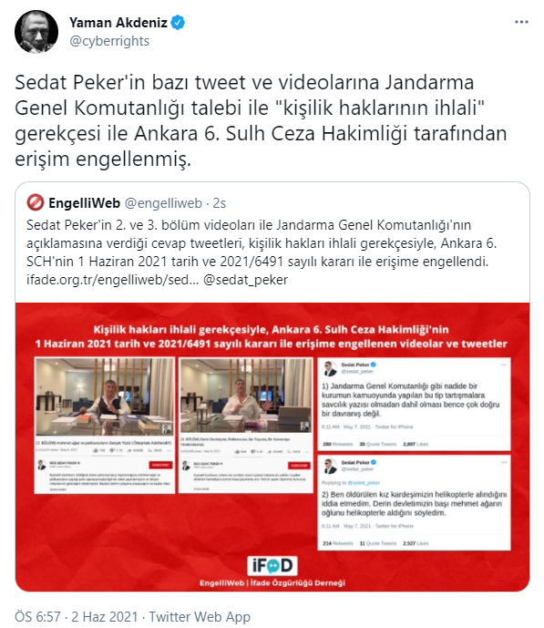 Sedat Peker'in paylaşımlarına erişim engeli! - Resim : 1