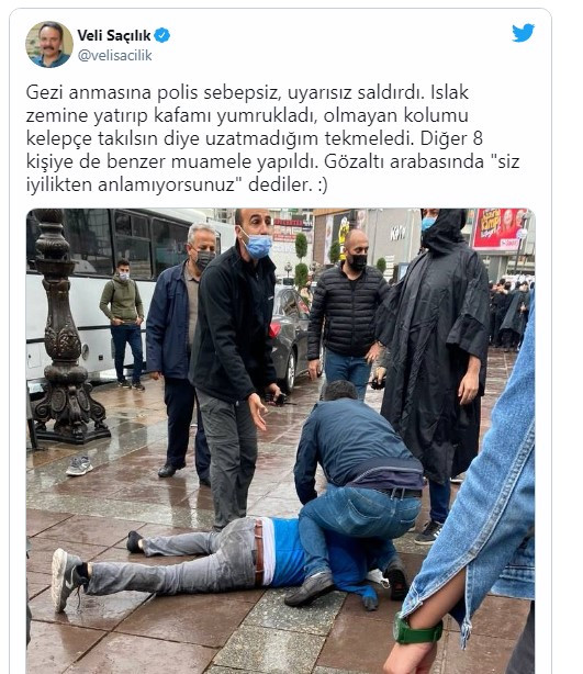 Veli Saçılık’ın olmayan koluna polis kelepçe takmak istedi - Resim : 1