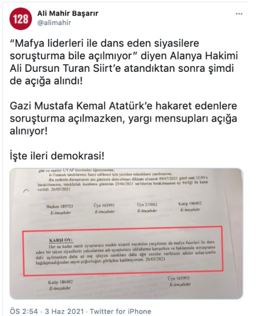 Mafya-siyaset ilişkisini eleştirdikten sonra sürgün yiyen hakim açığa alındı - Resim : 2