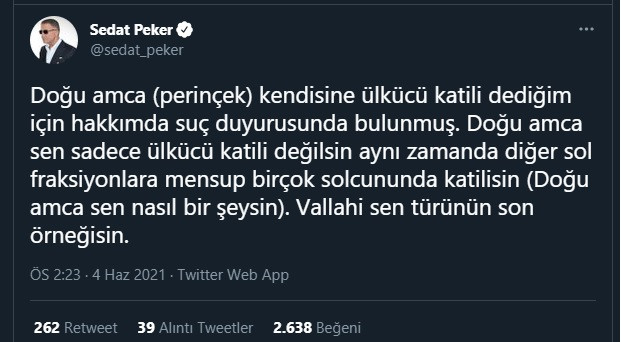 Sedat Peker ile Doğu Perinçek arasındaki gerilim kızışıyor: Amca sen nasıl bir şeysin? - Resim : 1