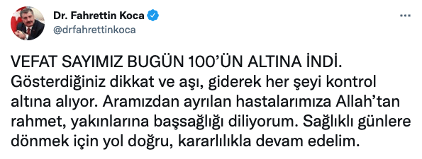 Fahrettin Koca'ya gece yarısı tweet attıran gelişme - Resim : 1