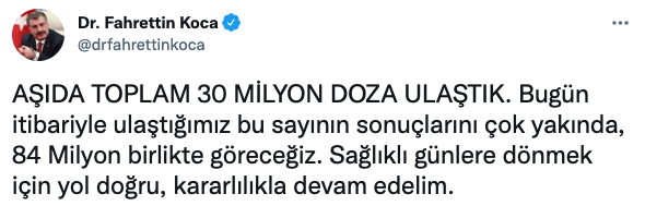 Fahrettin Koca'ya gece yarısı tweet attıran gelişme - Resim : 2