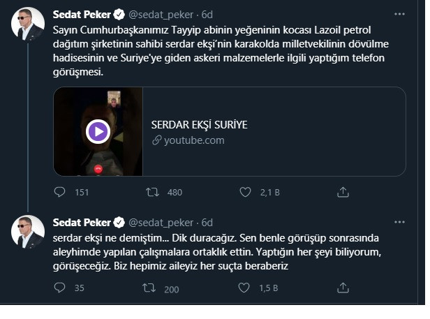 Sedat Peker son bombasını patlattı: Tayyip abinin damadı... - Resim : 1