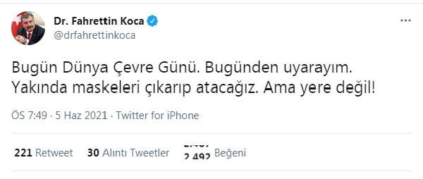 Sağlık Bakanı Fahrettin Koca: Yakında maskeleri çıkarıp atacağız ama... - Resim : 1