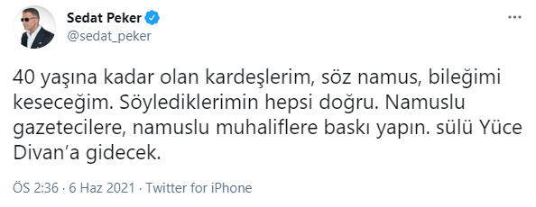 Sedat Peker tarihi düzeltti, Süleyman Soylu'yu hedef aldı - Resim : 2