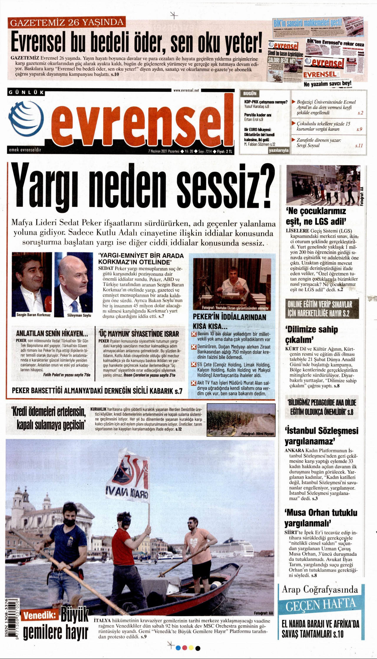 Sadece 4 gazete var: İşte Sedat Peker'in iddialarını gören gazeteler - Resim : 4
