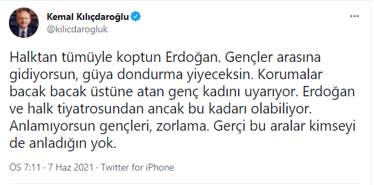 Erdoğan'ın korumasının 'bacak bacak üstüne atan yurttaşı' uyarmasına Kılıçdaroğlu'ndan sert tepki! - Resim : 2