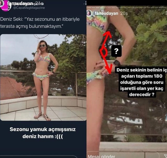 Deniz Seki bikinili pozuna yaptığı photoshopla sosyal medyanın diline düştü - Resim : 2