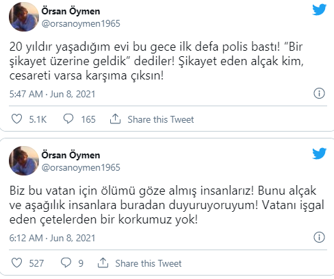 Cumhuriyet gazetesi yazarı Prof. Dr. Örsan Öymen'in evine polis baskını - Resim : 1