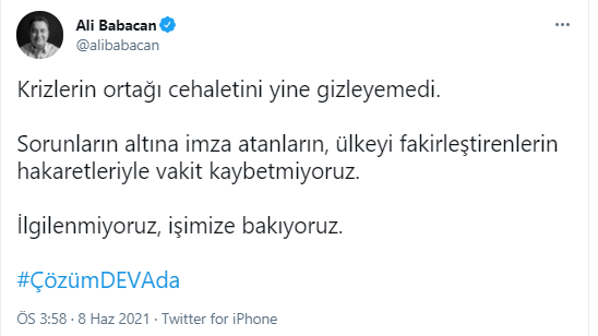 Ali Babacan'dan kendisini hedef alan Bahçeli'ye yanıt - Resim : 1