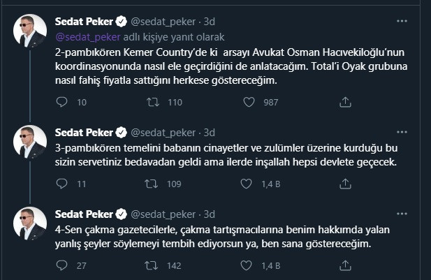 Sedat Peker: Çakma gazetecilerle, çakma yorumcularla hakkımda... - Resim : 2