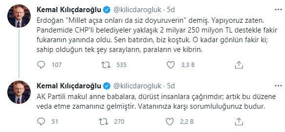 Erdoğan'ın 'Millet açsa siz doyuruverin' sözlerine Kılıçdaroğlu'ndan jet yanıt - Resim : 3