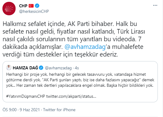 CHP'nin kurumsal hesabından AKP'nin videosuna çarpıcı yanıt - Resim : 1