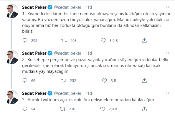 Kaldığı otelin ifşa olduğunu açıklamıştı! Sedat Peker hakkında flaş iddia - Resim : 1