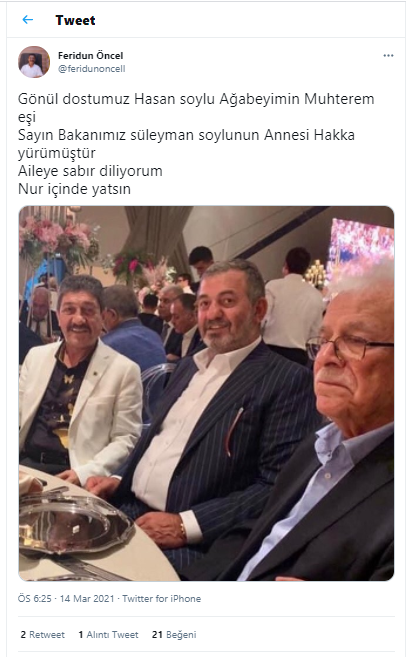 Feridun Öncel'in Süleyman Soylu'nun babası Hasan Soylu ile fotoğrafı ortaya çıktı - Resim : 1