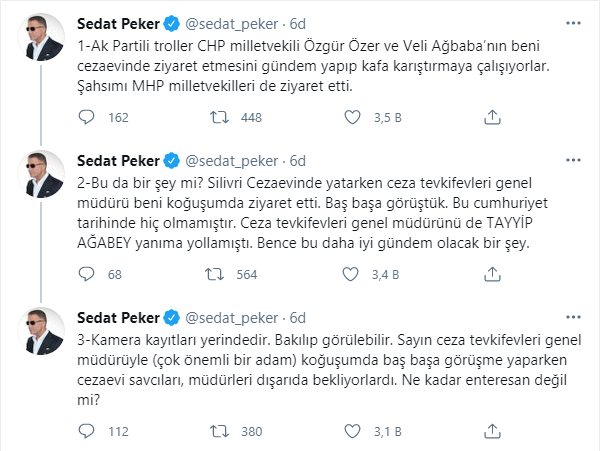 Sedat Peker'den tartışma yaratacak Erdoğan iddiası: Ceza tevkifevleri genel müdürünü yanıma yollamıştı - Resim : 3