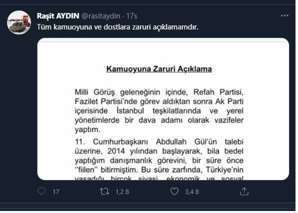 Abdullah Gül'ün danışmanı istifa etti: 'Erdoğan'a pusu kurdular!' - Resim : 1