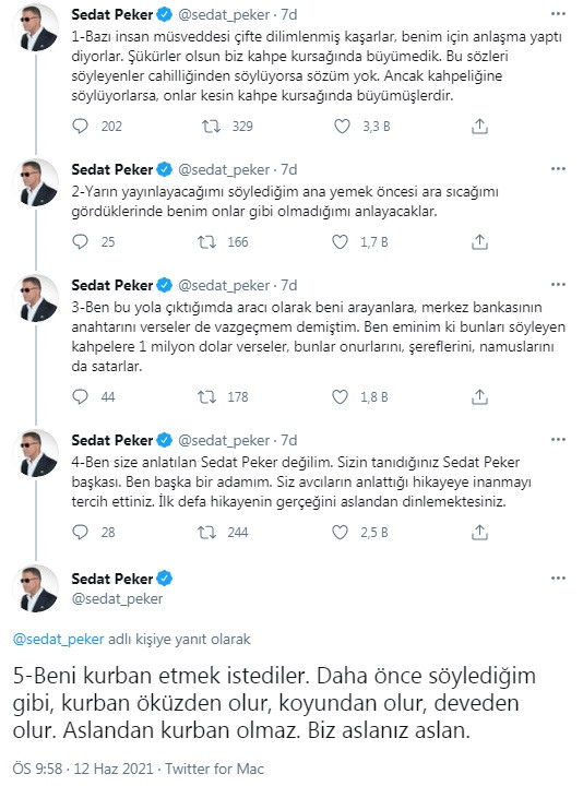 Sedat Peker'den pazar videosuna ilişkin yeni açıklama: 'Benim için anlaşma yaptı diyorlar...' - Resim : 2