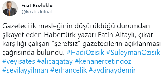 TRT Spikeri Fuat Kozluklu'dan Fatih Altaylı'ya 'sahtekar' yanıtı - Resim : 1