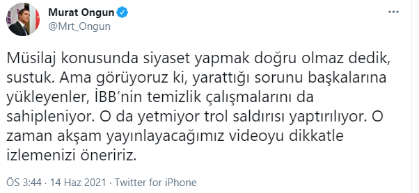 Müsilaj sorununu İmamoğlu'na bağlayanlara Murat Ongun'dan sert yanıt! - Resim : 1