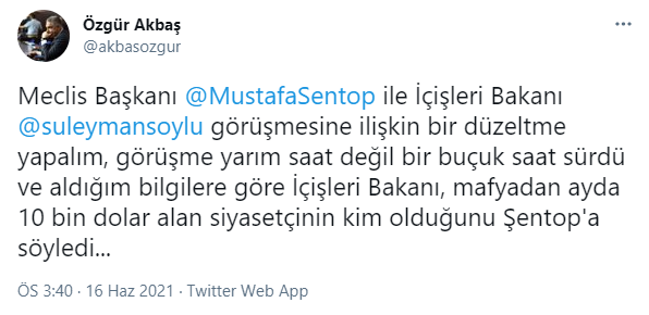 Süleyman Soylu - Mustafa Şentop görüşmesi sonrası flaş iddia: Soylu isim verdi mi? - Resim : 1