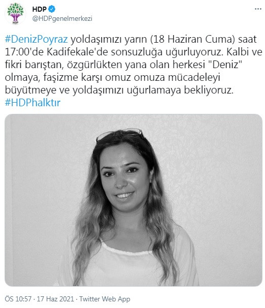 HDP'den Deniz Poyraz'ın cenaze törenine ilişkin açıklama - Resim : 1