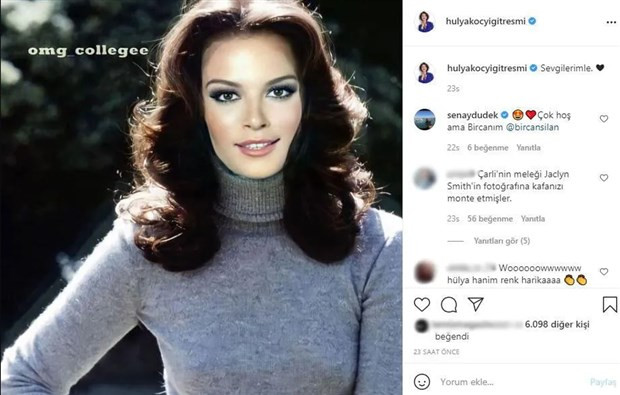 Hülya Koçyiğit, Amerikalı oyuncunun fotoğrafını kendisiymiş gibi paylaştı: Sosyal medyanın diline düştü - Resim : 1