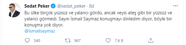 Veyis Ateş canlı yayında açıklama yaptı, Sedat Peker tweet attı: Bu ülke Veyis Ateş gibi... - Resim : 1
