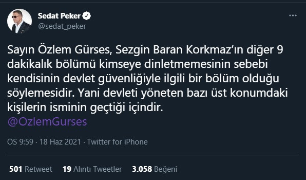Sezgin Baran Korkmaz'ın ses kaydındaki '9'uncu dakika' sırrını Sedat Peker açıkladı! - Resim : 1