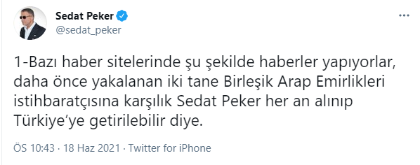 Sedat Peker 'takas' iddialarına isyan etti: Eğer Türkiye'ye yollanırsam... - Resim : 1