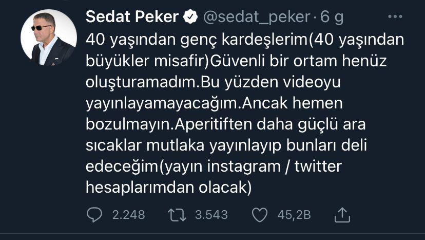 Gözaltına alındıktan sonra video paylaşmayan Sedat Peker'le ilgili büyük şüphe: Tweetleri atan o değil mi? - Resim : 3