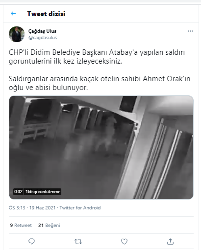 CHP'li Didim Belediye Başkanı Deniz Atabay'a yapılan saldırının görüntüleri ortaya çıktı - Resim : 1